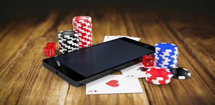 mobile phone and casino chips